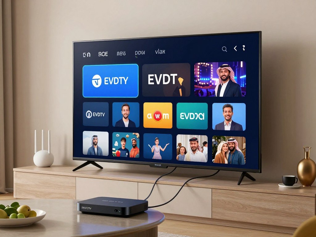 إعداد جهاز البث المتصل بالتلفاز لمشاهدة EVDTV