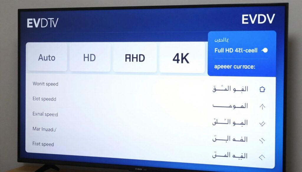 إعدادات جودة البث على EVDTV لأفضل تجربة مشاهدة