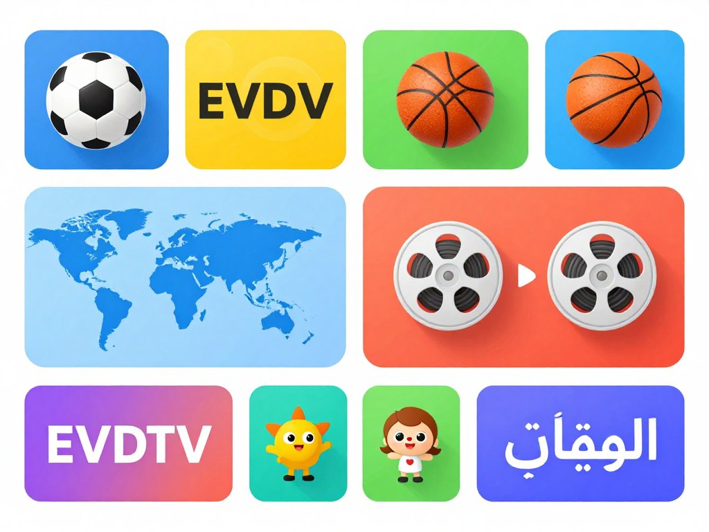 تصنيفات القنوات على EVDTV - رياضة، أخبار، أفلام، مسلسلات